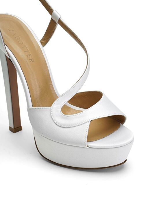 Jabotter Siyah Kadın Saten Platform Topuklu Ayakkabı JAB4214 - Görsel 4