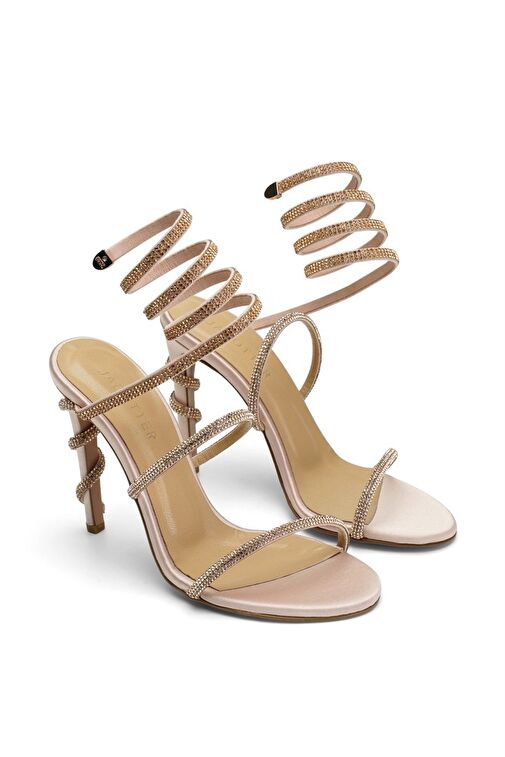 Jabotter Fuşya Kadın Saten Topuklu Ayakkabı JAB4230 / 2015K - Görsel 3