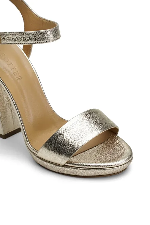 Jabotter Gümüş Kadın Deri Platform Topuklu Ayakkabı JAB4247 - Görsel 4