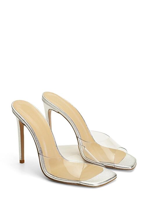 Jabotter Gümüş Kadın Deri Topuklu Terlik JAB4326 / 2033K - Görsel 3