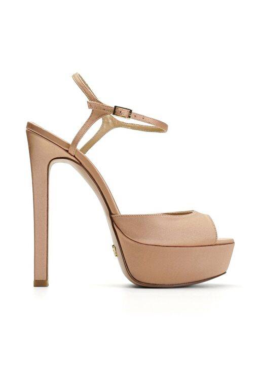 Jabotter Brida Saten Platform Topuklu Ayakkabı - Görsel 2