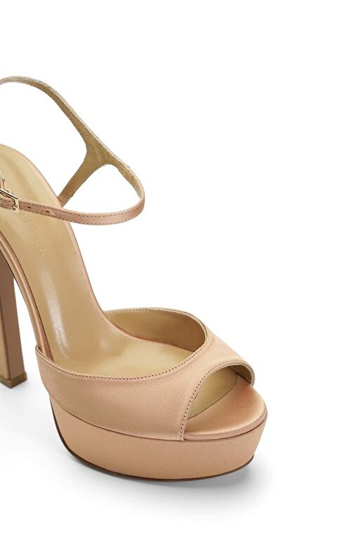 Jabotter Brida Saten Platform Topuklu Ayakkabı - Görsel 3