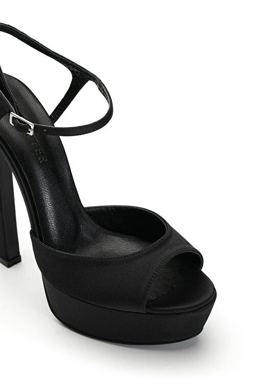 Jabotter Nude Kadın Saten Platform Topuklu Ayakkabı JAB4335 / 517-1K - Görsel 5