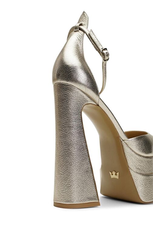 Jabotter Lizzy Mat Deri Platform Topuklu Ayakkabı - Görsel 4