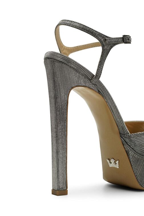 Jabotter Brida Çizgili Simli Platform Topuklu Ayakkabı - Görsel 5