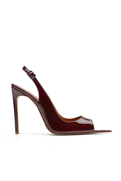 Jabotter Bordo Kadın Rugan Stiletto JAB4429 / 2071K - Görsel 2