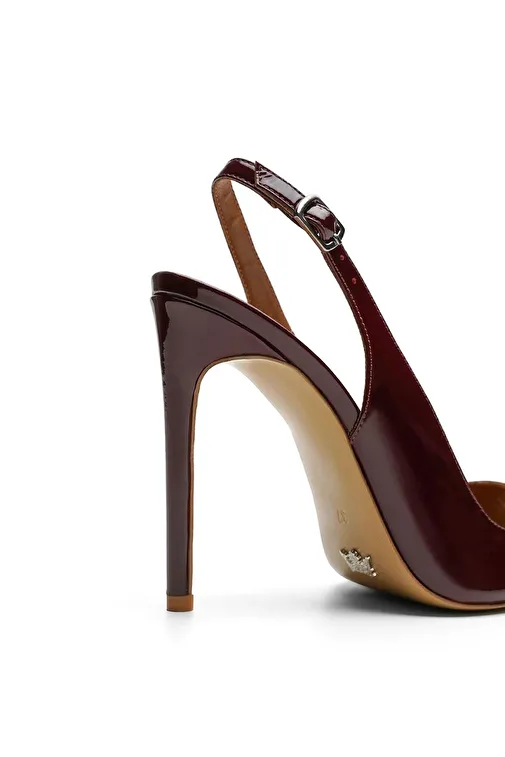 Jabotter Bordo Kadın Rugan Stiletto JAB4429 / 2071K - Görsel 4