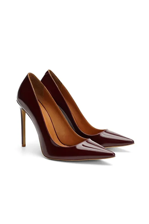 Jabotter Bordo Kadın Rugan Stiletto JAB4443 / 2090K - Görsel 3