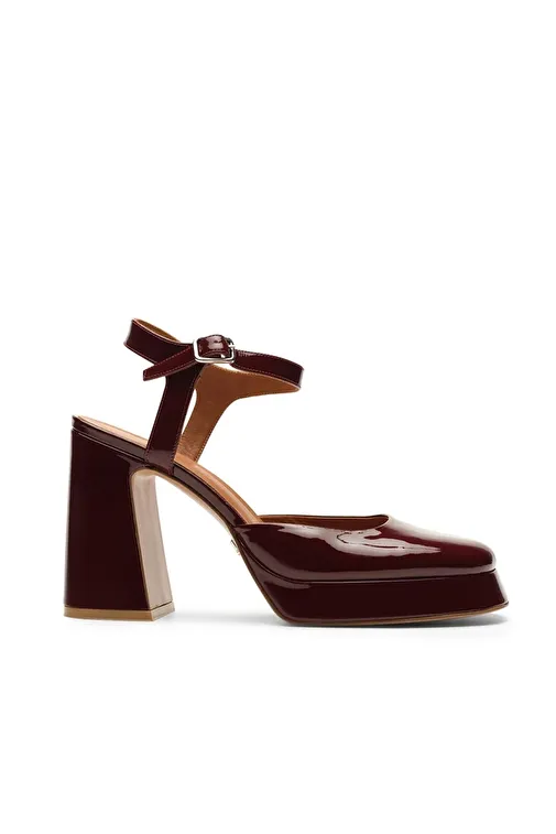 Jabotter Bordo Kadın Rugan Platform Topuklu Ayakkabı JAB4454 / 2034K - Görsel 2