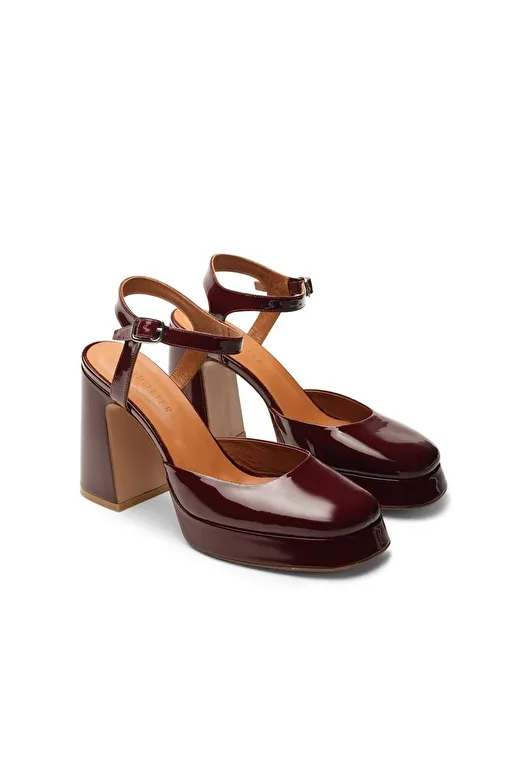Jabotter Bordo Kadın Rugan Platform Topuklu Ayakkabı JAB4454 / 2034K - Görsel 4