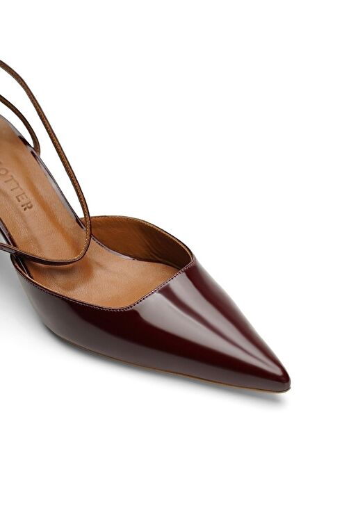 Jabotter Bordo Kadın Rugan Stiletto JAB4456 / 2100K - Görsel 4