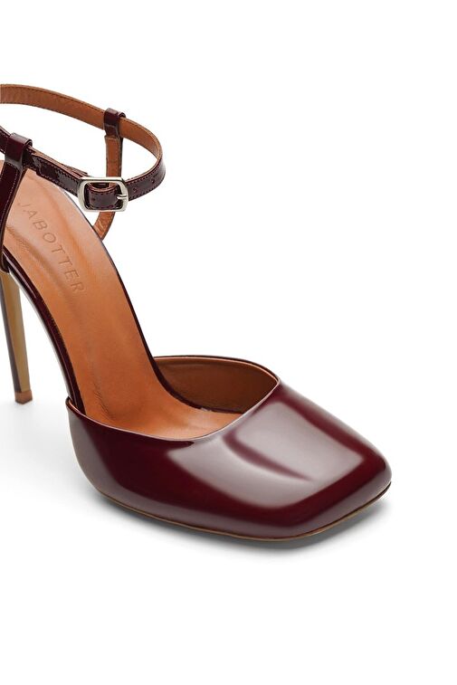 Jabotter Bordo Kadın Rugan Topuklu Ayakkabı JAB4487 / 2097K - Görsel 4