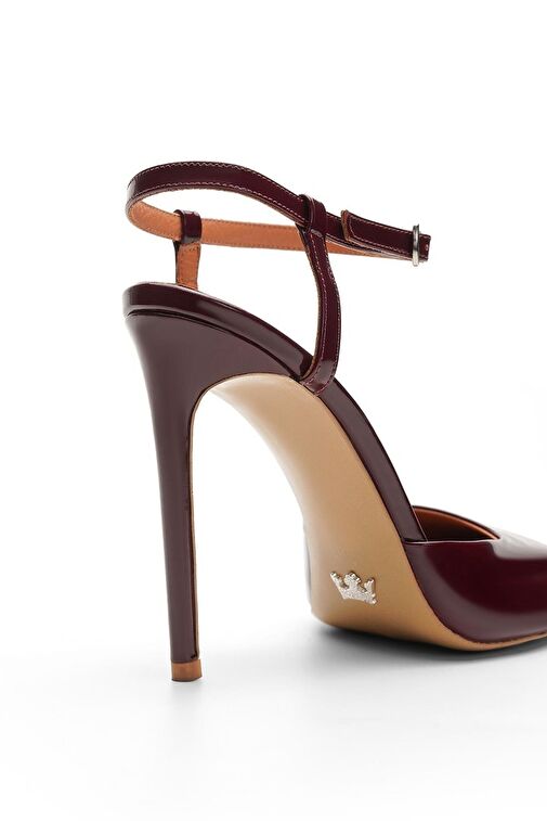 Jabotter Bordo Kadın Rugan Topuklu Ayakkabı JAB4487 / 2097K - Görsel 5