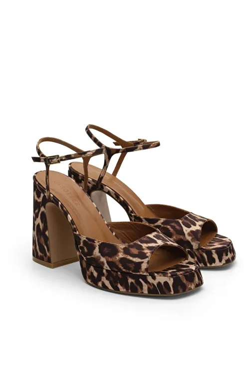 Jabotter Çok Renkli Kadın Saten Platform Topuklu Ayakkabı JAB4561 - Görsel 3