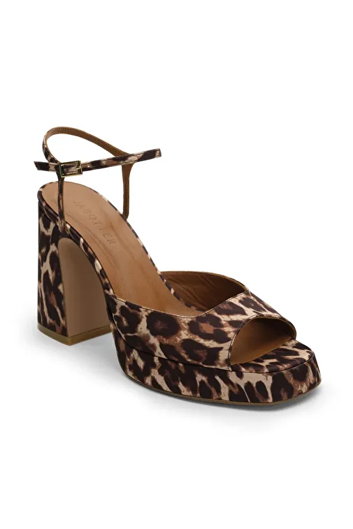 Jabotter Çok Renkli Kadın Saten Platform Topuklu Ayakkabı JAB4561 - Görsel 4