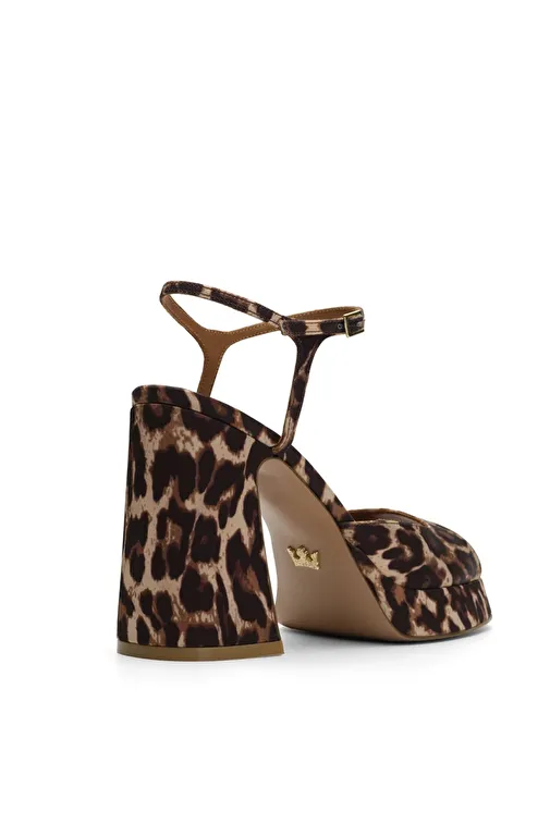 Jabotter Çok Renkli Kadın Saten Platform Topuklu Ayakkabı JAB4561 - Görsel 5