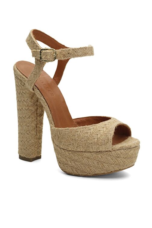 Jabotter Bej Kadın Platform Topuklu Ayakkabı JAB4562 / 517K - Görsel 4