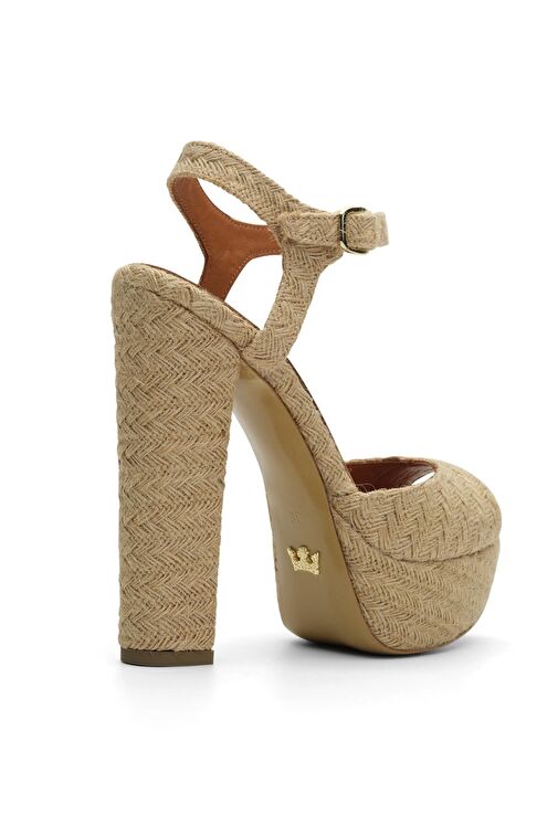 Jabotter Bej Kadın Platform Topuklu Ayakkabı JAB4562 / 517K - Görsel 5