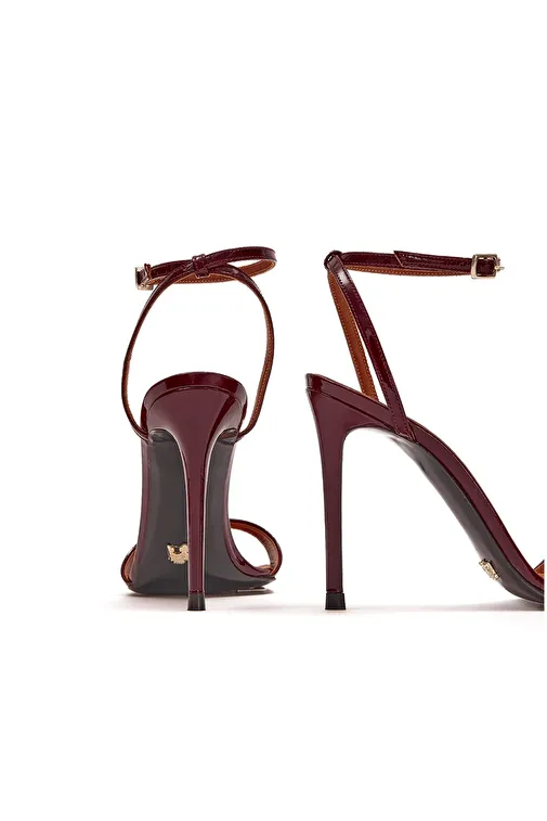 Jabotter Bordo Kadın Rugan Topuklu Ayakkabı JAB4573 / 2126K - Görsel 4