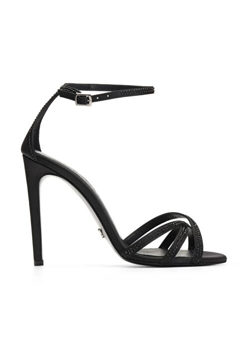 Jabotter Mirela Saten & Taşlı 10 Cm Topuklu Ayakkabı - Görsel 2