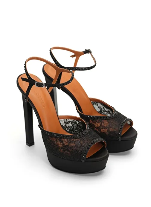 Jabotter Lavinia Saten & Dantel Platform Topuklu Ayakkabı - Görsel 3