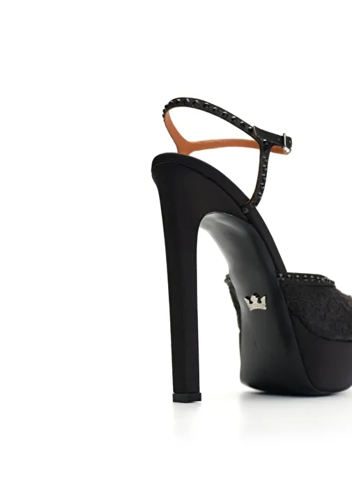 Jabotter Lavinia Saten & Dantel Platform Topuklu Ayakkabı - Görsel 5
