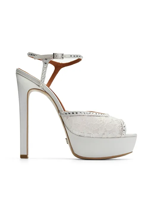 Jabotter Lavinia Saten & Dantel Platform Topuklu Ayakkabı - Görsel 2