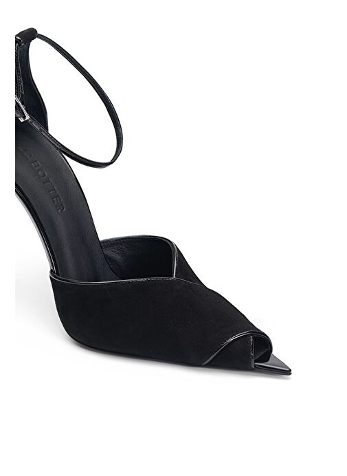 Jabotter Siyah Kadın Süet - Rugan Stiletto JAB8865 - Görsel 4