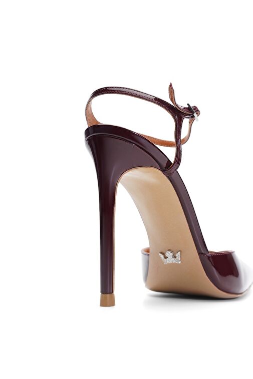 Jabotter Bordo Kadın Rugan Stiletto JAB8867 - Görsel 4