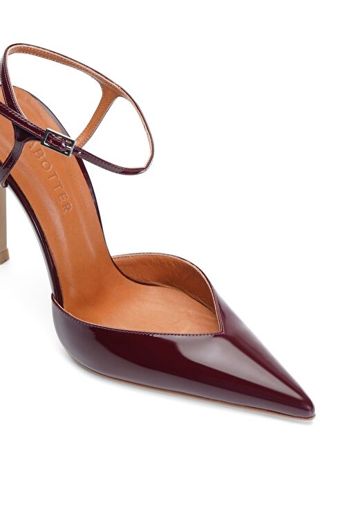 Jabotter Bordo Kadın Rugan Stiletto JAB8867 - Görsel 5