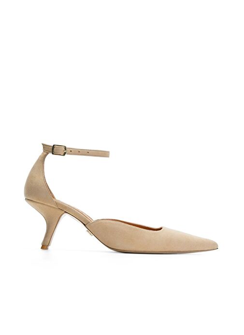 Jabotter Bej Kadın Süet Stiletto JAB8879 - Görsel 2