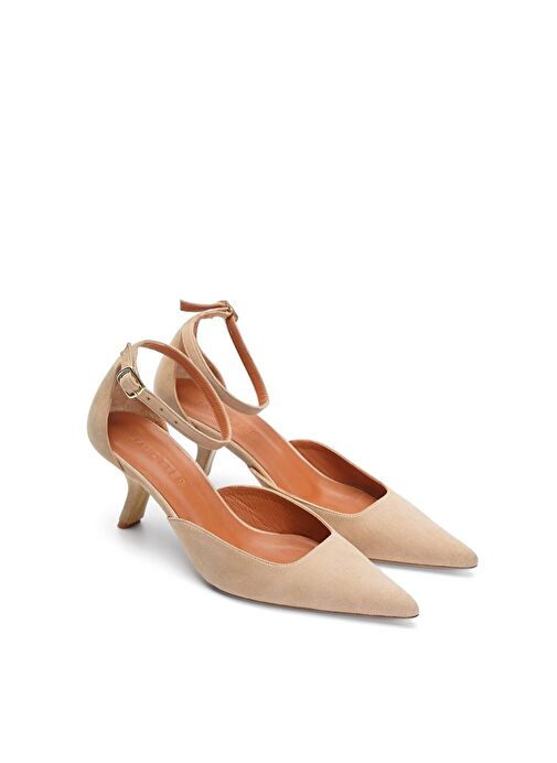 Jabotter Bej Kadın Süet Stiletto JAB8879 - Görsel 3