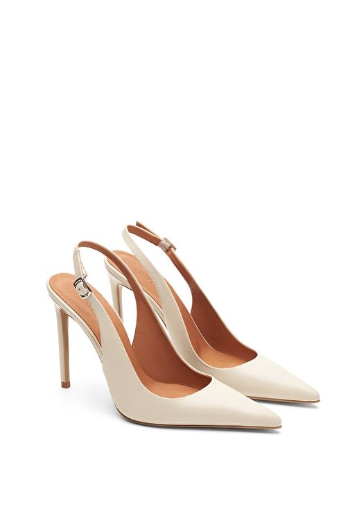Jabotter Bej Kadın Deri Stiletto JAB8887 / 3133 - Görsel 3