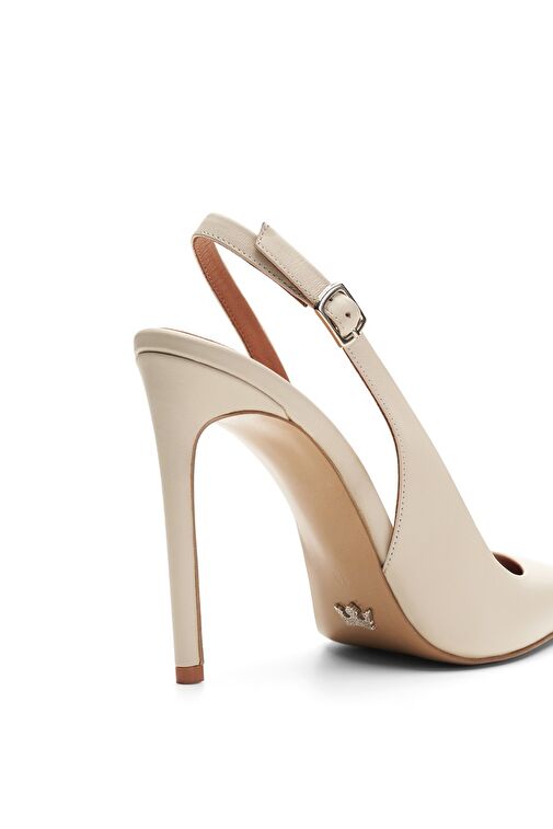 Jabotter Bej Kadın Deri Stiletto JAB8887 / 3133 - Görsel 5