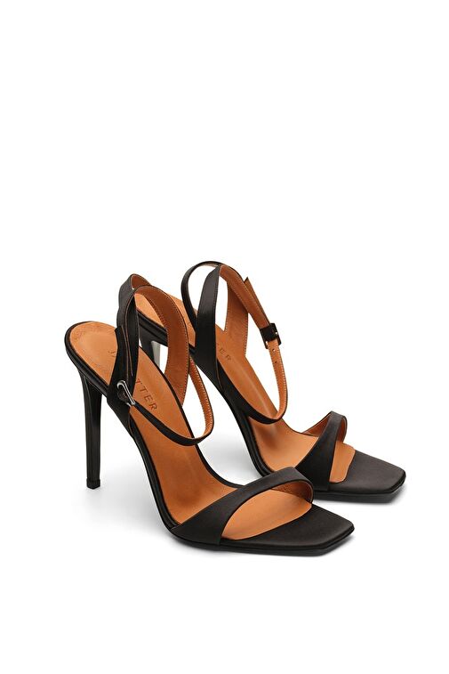 Jabotter Siyah Kadın Saten Topuklu Ayakkabı JAB8897 / 2126 - Görsel 3