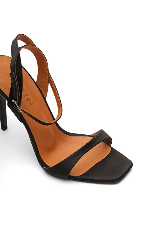 Jabotter Siyah Kadın Saten Topuklu Ayakkabı JAB8897 / 2126 - Görsel 4