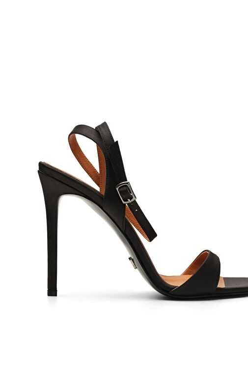 Jabotter Siyah Kadın Saten Topuklu Ayakkabı JAB8897 / 2126 - Görsel 5