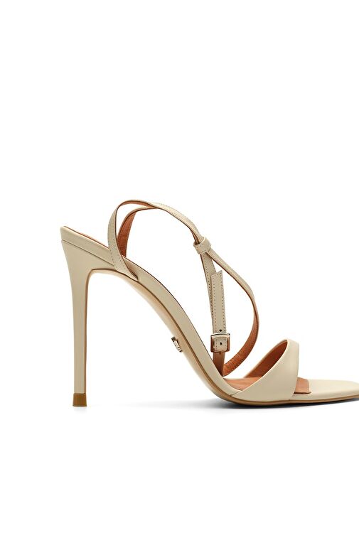 Jabotter Bej Kadın Deri Topuklu Ayakkabı JAB8899 / 2126 - Görsel 5