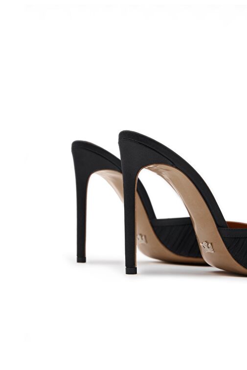 Jabotter Siyah Kadın Saten Topuklu Terlik JAB9900 / 2127K - Görsel 4