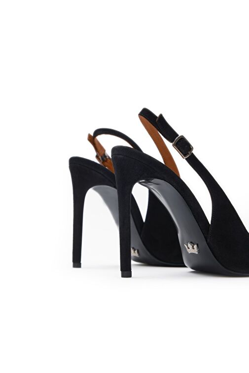 Jabotter Siyah Kadın Süet Stiletto JAB99988 / 625 - Görsel 6
