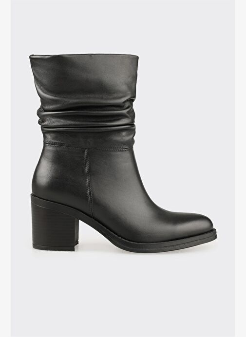 Siyah Deri Kadın Günlük Bot - Görsel 2