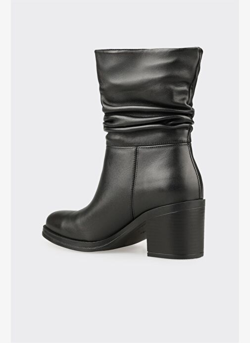Siyah Deri Kadın Günlük Bot - Görsel 4