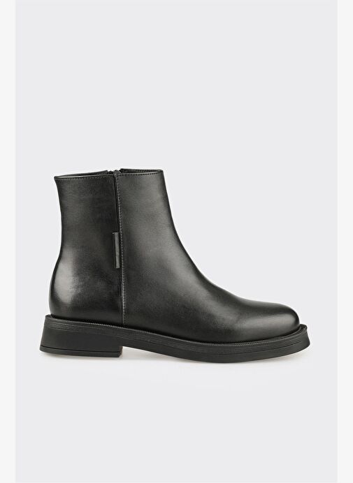 Siyah Deri Kadın Günlük Bot - Görsel 2