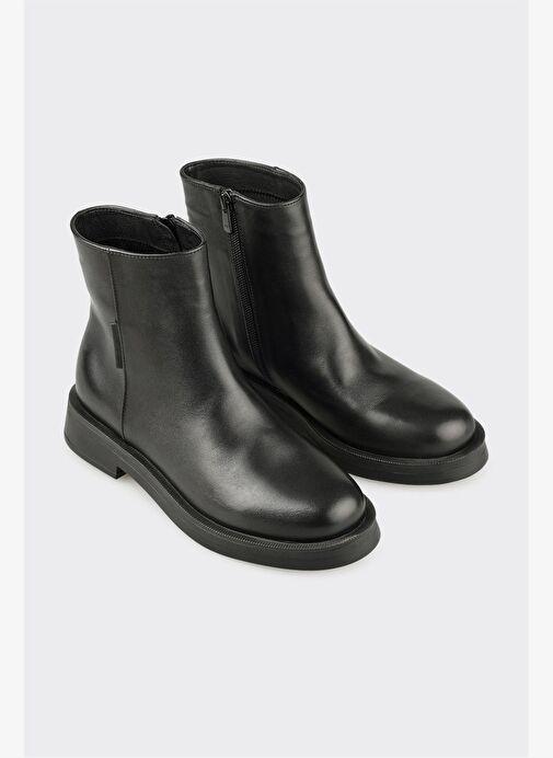 Siyah Deri Kadın Günlük Bot - Görsel 3