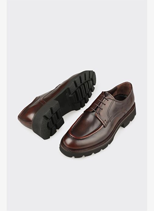 Kahve Deri Erkek Günlük Ayakkabı - Görsel 4