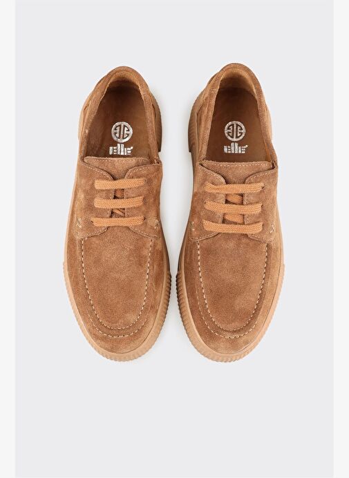 Taba Deri Kadın Spor Ayakkabı - Görsel 5