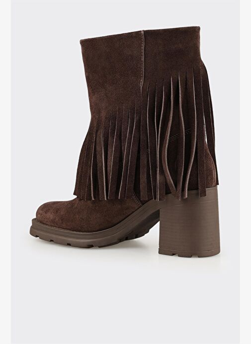 Kahve Deri Kadın Günlük Bot - Görsel 4