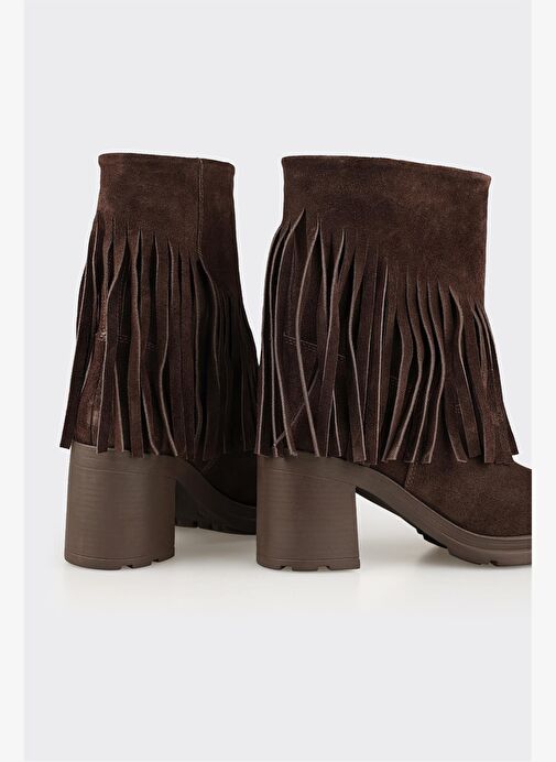 Kahve Deri Kadın Günlük Bot - Görsel 5