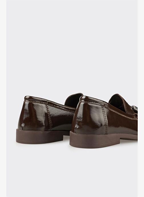 Kahve Deri Kadın Günlük Ayakkabı - Görsel 6