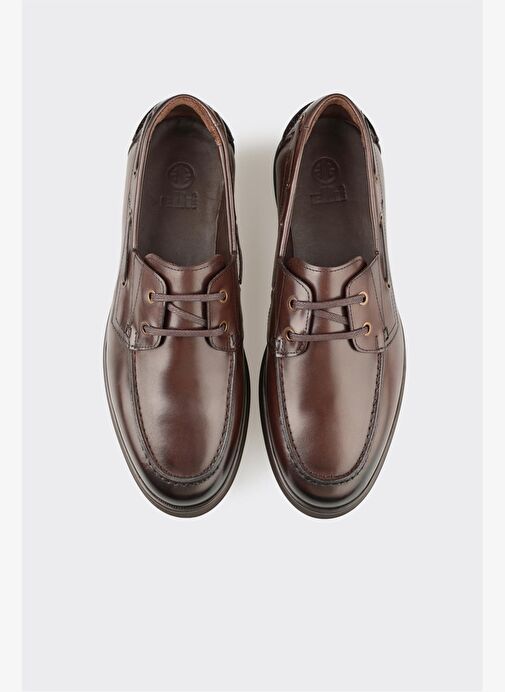Kahve Deri Erkek Günlük Ayakkabı - Görsel 5